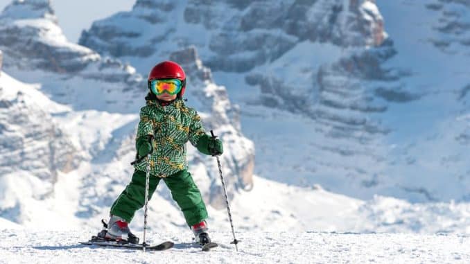 child skier