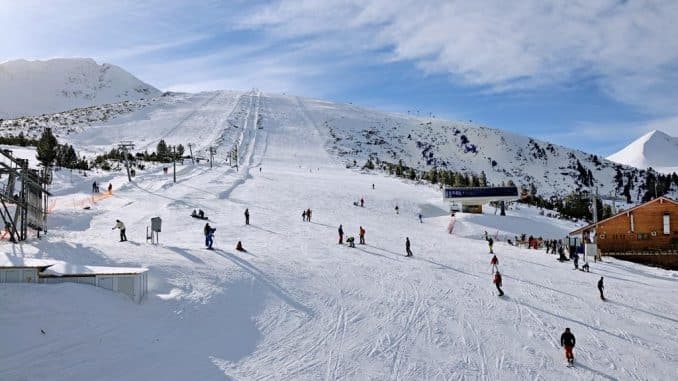 skiers at resort