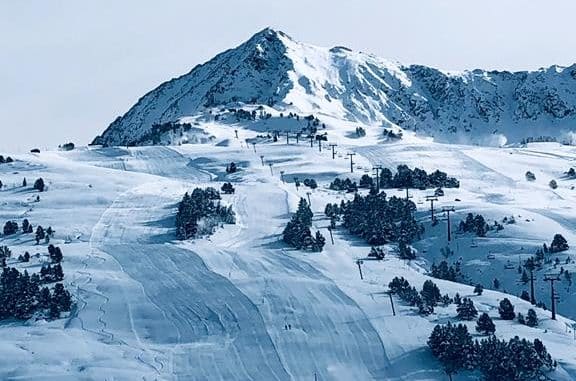 mountainous ski area