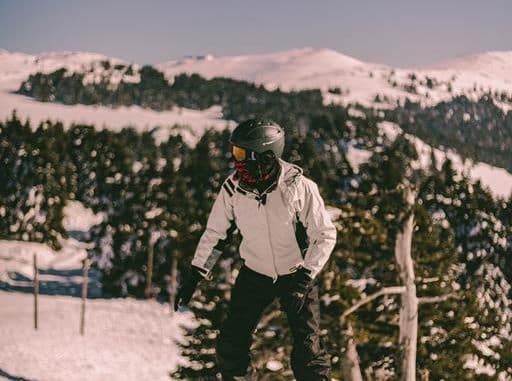 man on a snowboard