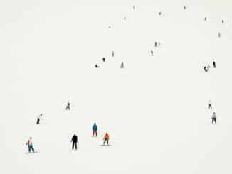 people in the snow